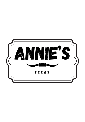 Kubek Annie's Texas – czarny nadruk z bliska